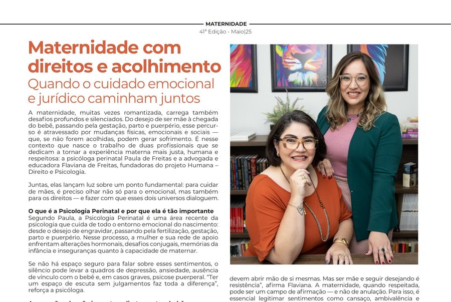 Maternidade com Direitos e Acolhimento — Revista